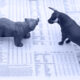 Orso e toro, simboli del mercato azionario (© Depositphotos)