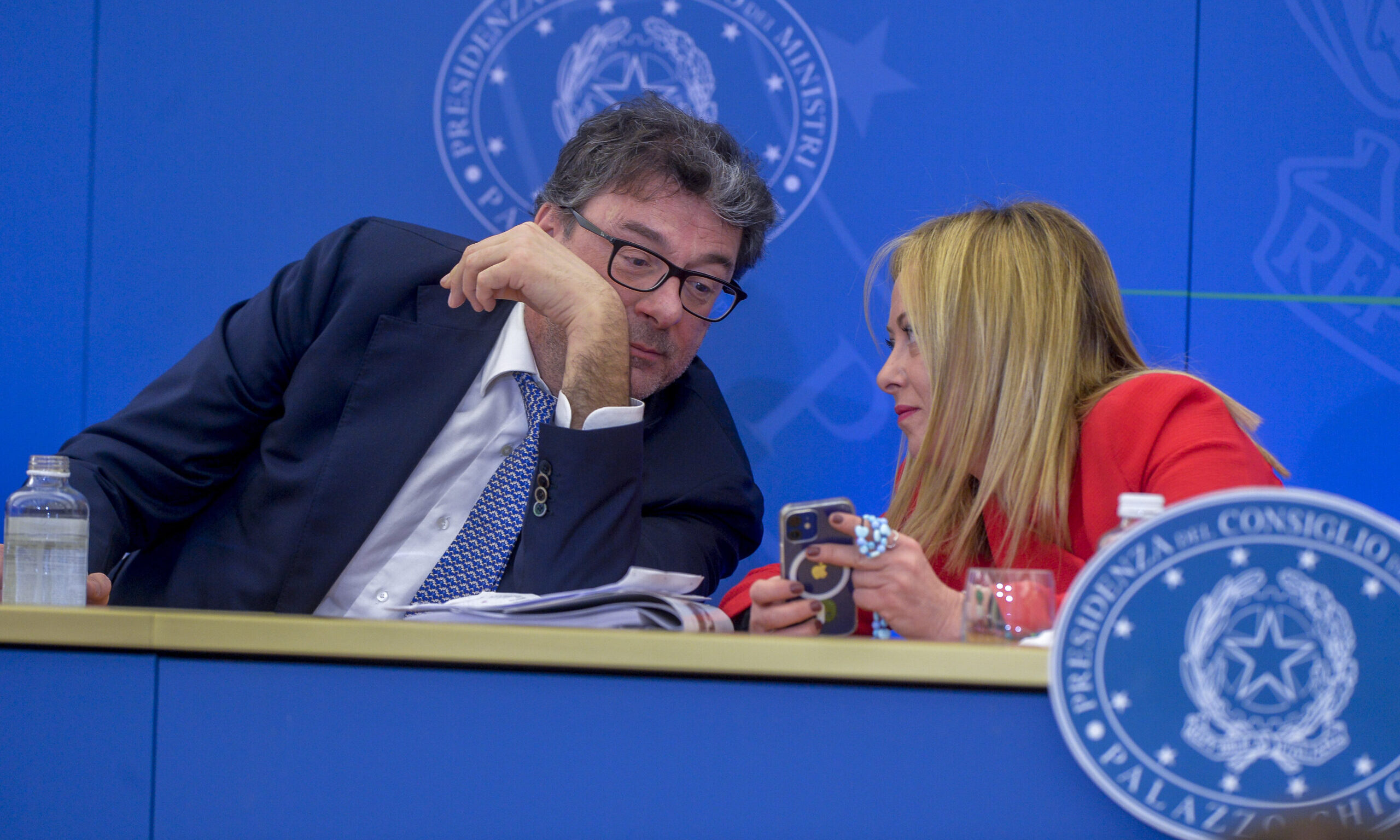 Giancarlo Giorgetti con Giorgia Meloni