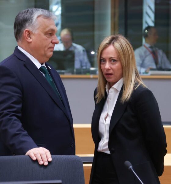Viktor Orbán con Giorgia Meloni