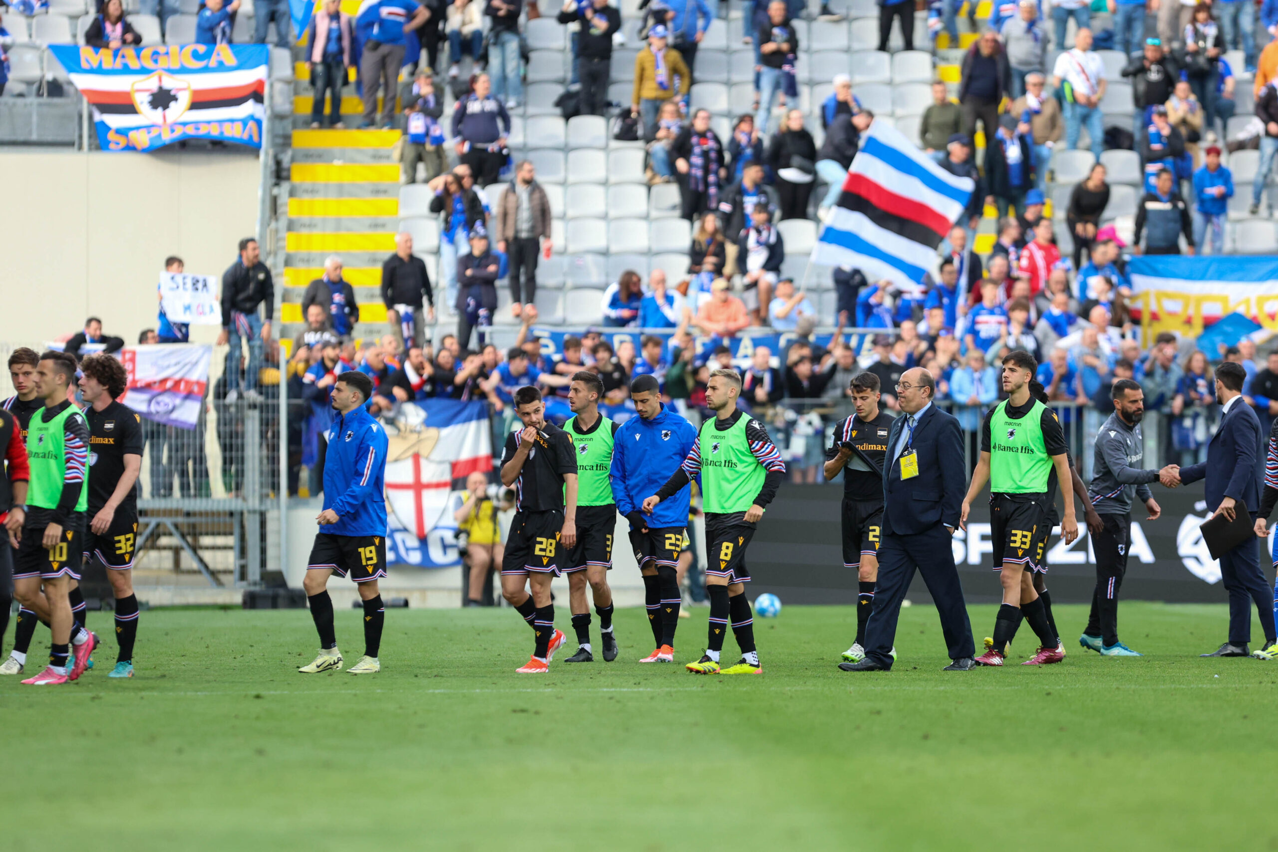 La Sampdoria, dopo la partita con lo Spezia