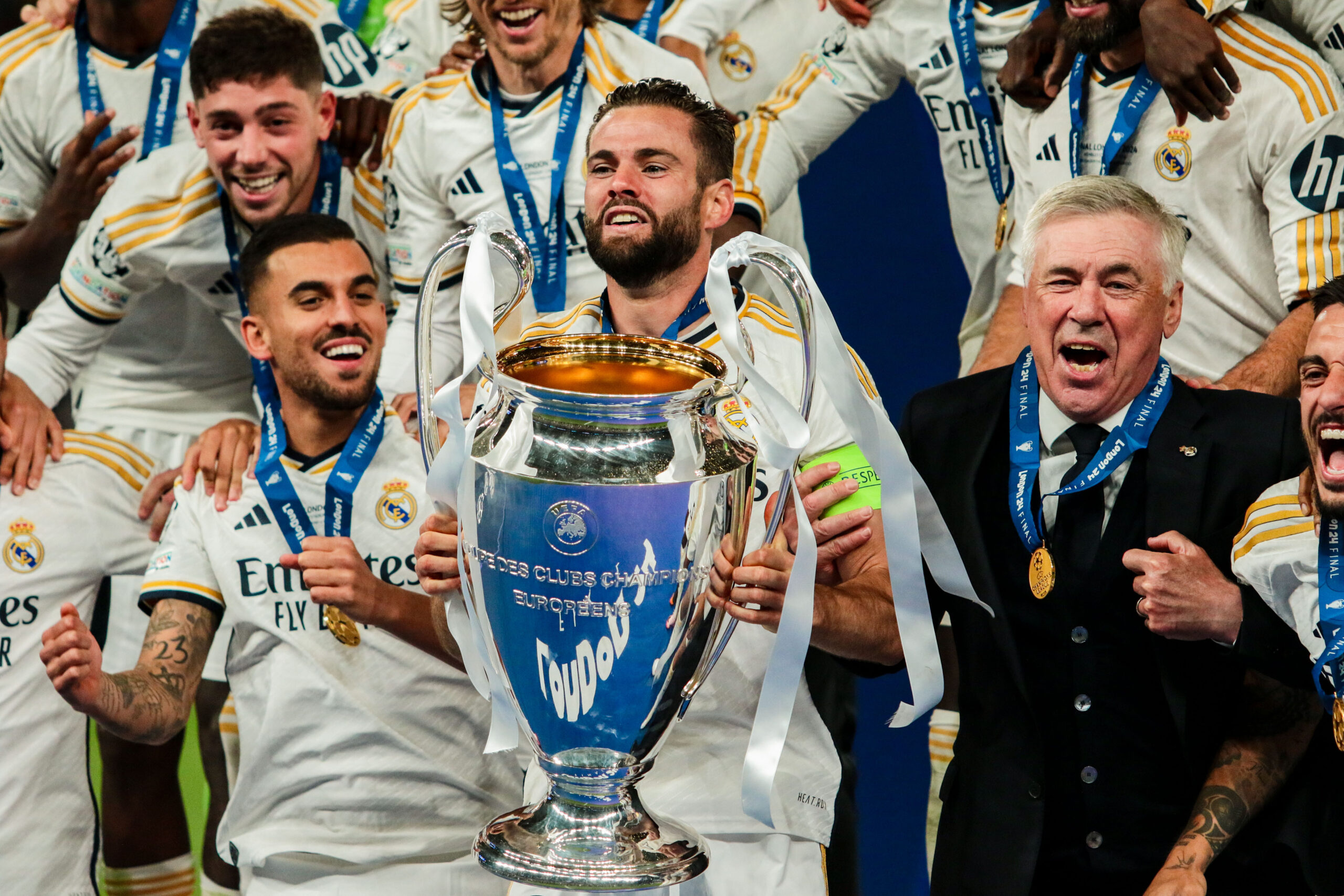 I festeggiamenti del Real Madrid per la vittoria in Champions League