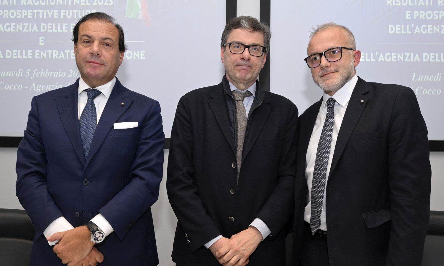 Maurizio Leo, Giancarlo Giorgetti e Ernesto Maria Ruffini