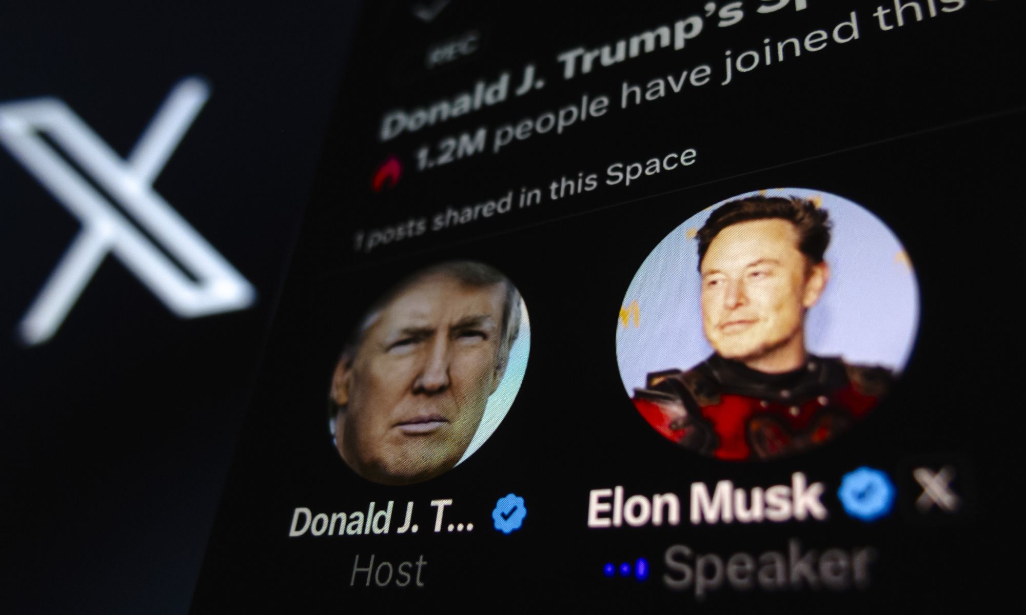 I profili X di Donald Trump ed Elon Musk