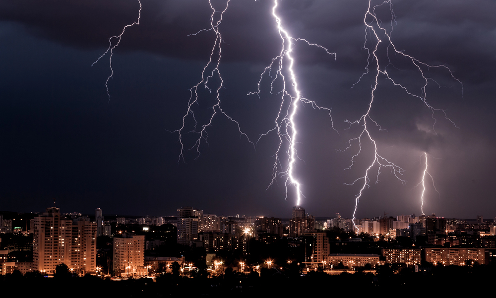 Temporale sulla città