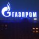 Logo Gazprom, azienda russa leader nel gas