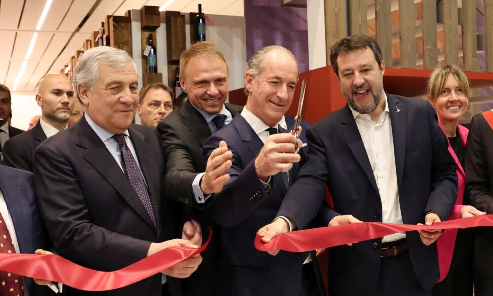 Antonio Tajani, Francesco Lollobrigida, Luca Zaia e Matteo Salvini