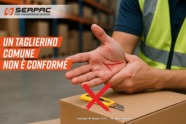 Infortunio con un taglierino