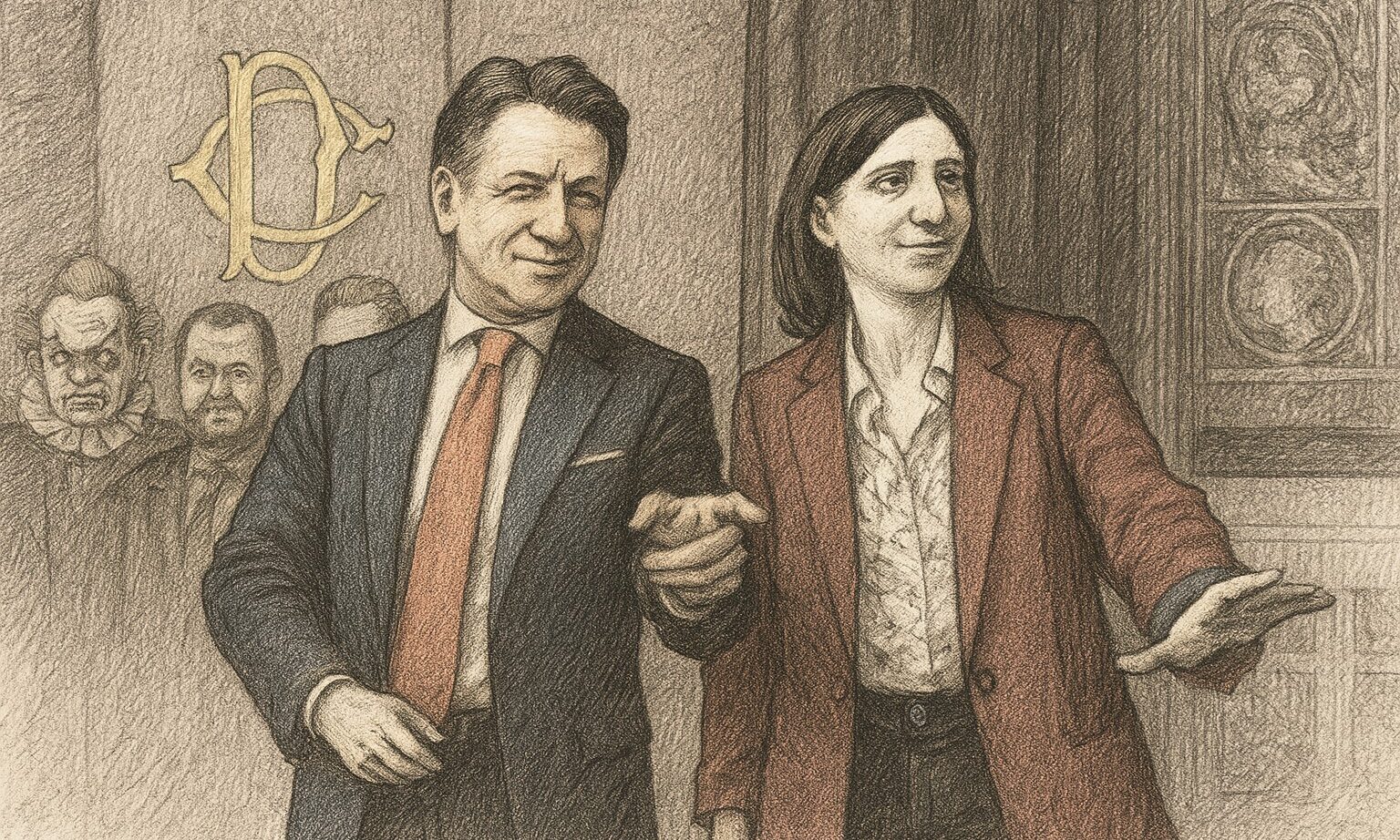 Giuseppe Conte e Elly Schlein