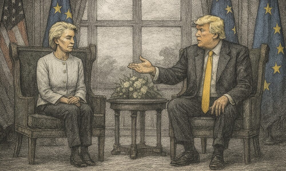 Ursula Von der Leyen e Donald Trump