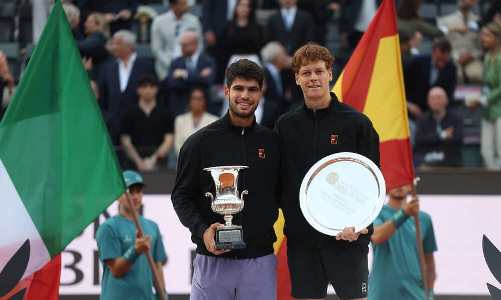 Carlos Alcaraz e Jannick Sinner a Roma 2025 (© Depositphotos)