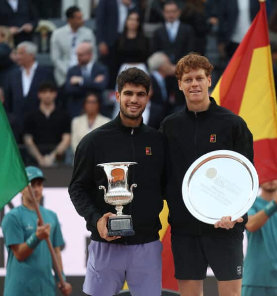 Carlos Alcaraz e Jannick Sinner a Roma 2025 (© Depositphotos)