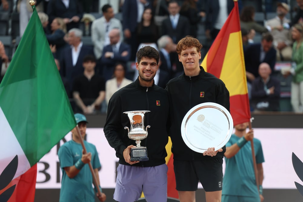 Carlos Alcaraz e Jannick Sinner a Roma 2025 (© Depositphotos)