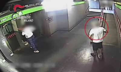 Fotogramma del video dello stupratore della Metropolitana di Milano (© Carabinieri)