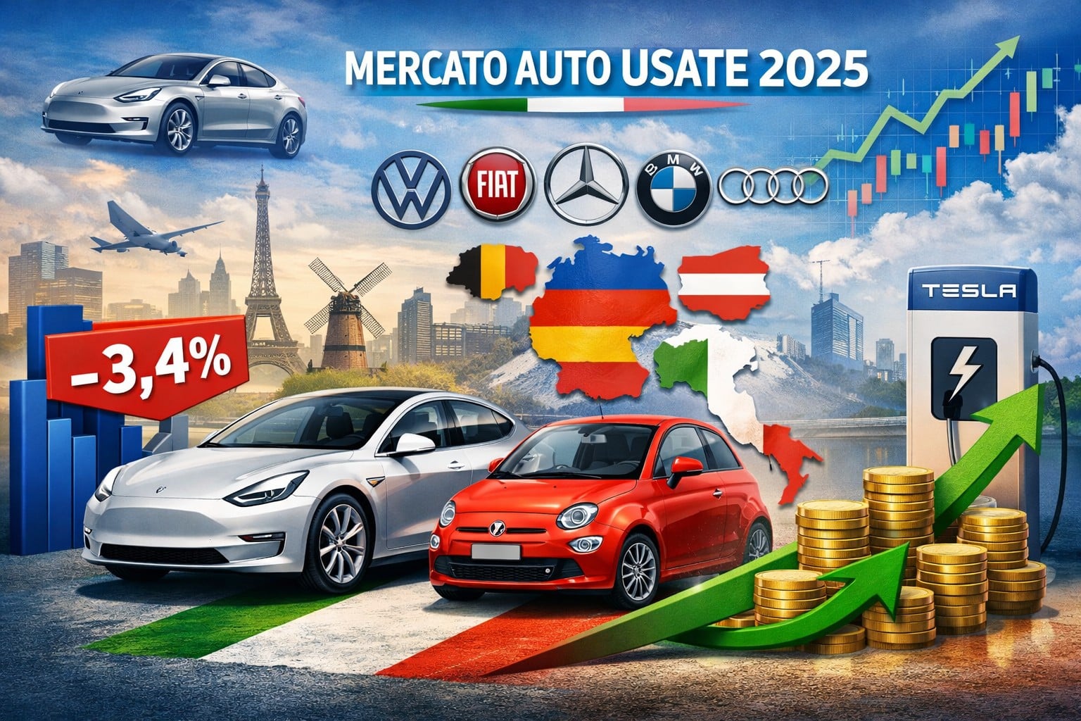 Mercato auto usate 2025 in Europa