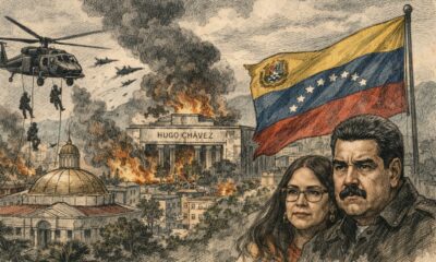 Crisi in Venezuela dopo Maduro, elicotteri militari sopra Caracas in fiamme