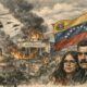 Crisi in Venezuela dopo Maduro, elicotteri militari sopra Caracas in fiamme
