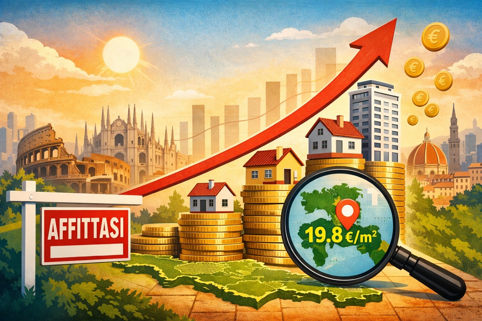Affitti in aumento in Italia