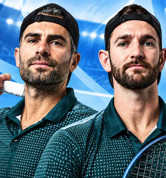 Illustrazione editoriale di Bolelli e Vavassori affiancati con le racchette, in vista della qualificazione alle ATP Finals di Torino.