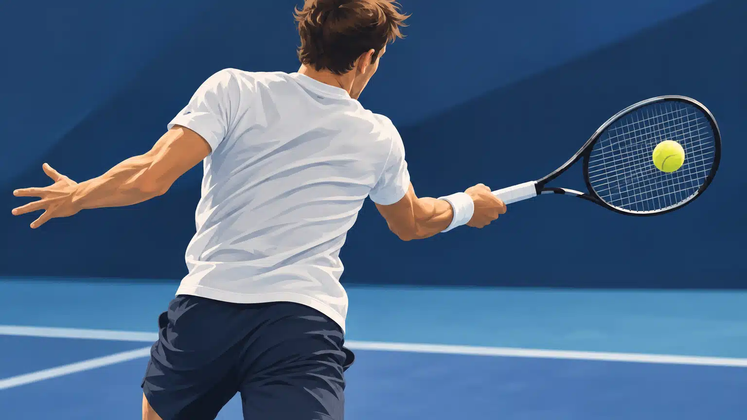 Illustrazione di Daniil Medvedev con la coppa dell’ATP di Almaty
